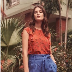 Sezane Amande Blouse US 4 Terracotta